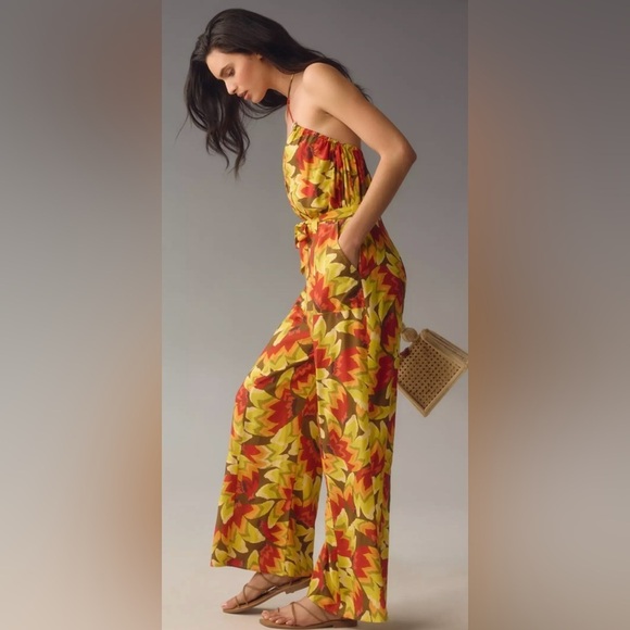 Farm rio fruit print jumpsuit classic casual NWT 200$ designer boho fall party - Picture 3 of 5